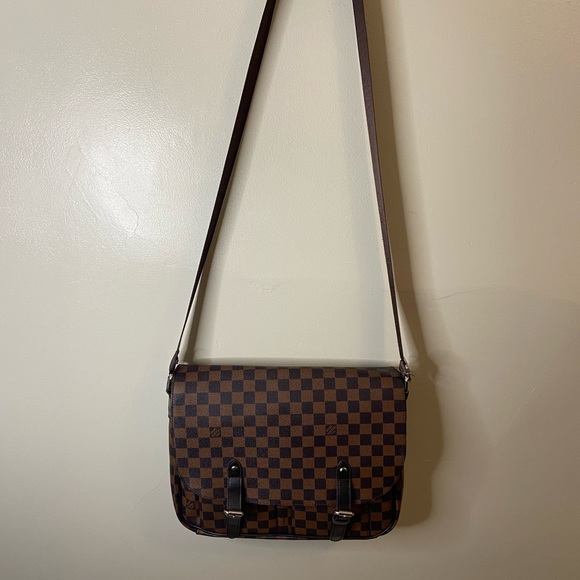 Brown Louis Vuitton messenger bag checkered with monogram inside - Picture 6 of 6